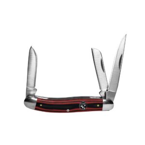 open Cattleman Stockman Cowhand Series Knives in red