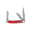Open Cattleman Stockman Jigged Delrin Knife in red