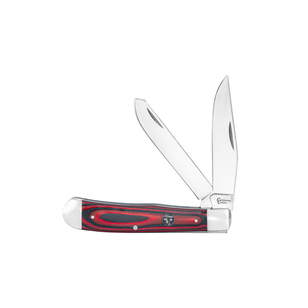 Cattleman Trapper Cowhand Knives in red