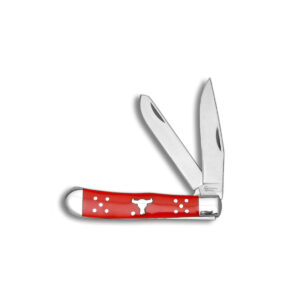 Cattleman Trapper Cattle Knife in red