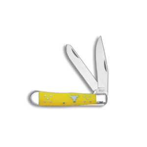 Cattleman Trapper Cattle Knife in yellow