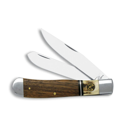 American Buffalo Roper Trapper Laredo Genuine Stag/Wood Knife